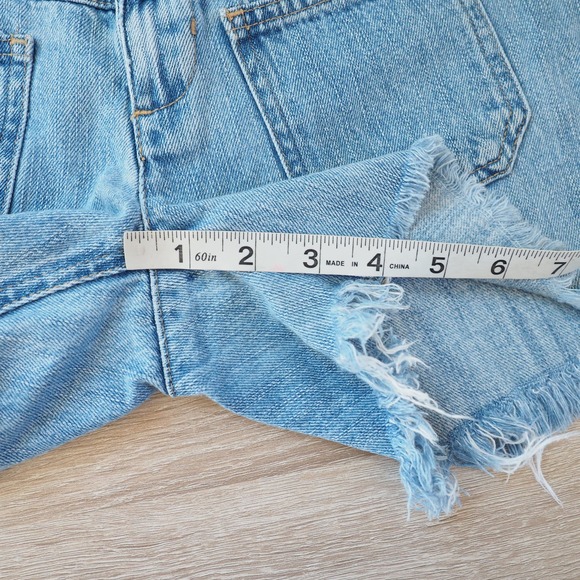 Y2K Vintage Lowโ Rise Cut Off Jean Shorts Bare Back Size 6 100% Cotton - Picture 8 of 9